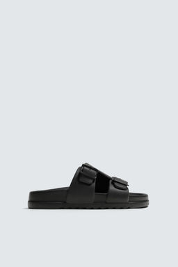 DOUBLE-STRAP RUBBERISED SANDALS - Zara фото 4