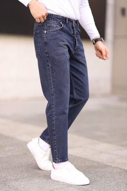 Lacivert %100 Pamuk Boyfriend Jeans Kot Pantolon TMNAW25JE00020