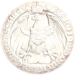 Монета 3 марки 1910 года Германия (Пруссия) Берлинский университет