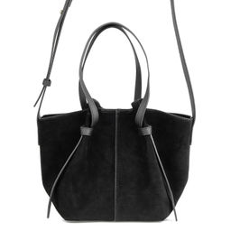 SA9006 black, Женская замшевая сумка, Barcelo Biagi