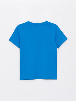 Bisiklet Yaka Batman Bask?l? K?sa Kollu Erkek ?ocuk Ti??rt - Waikiki фото 2