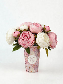 Цена за 10 шт. Стакан для цветов влагостойкий Цветы, 400 мл