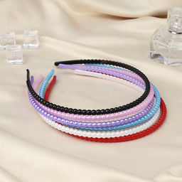 Цена за 24 шт. Ободок для волос «Дивина», дорожка, 0.5 см, МИКС