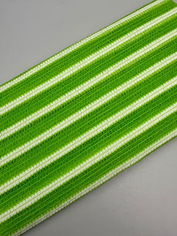 Bath Towel Мочалка-полотенце для душа с пилинг-эффектом / Stripe Long Exfoliating Towel, зелёная полоска