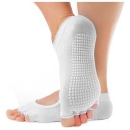 Носки для йоги без пальцев, размер 36-39, цвета микс