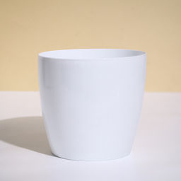 Цена за 2 шт. Кашпо для цветов, d=19 см, 3.5 л, пластик, белое