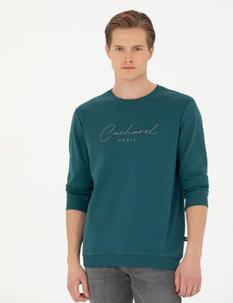 Зеленый свитшот с круглым вырезом - Cacharel фото 2