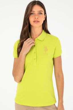 Женская базовая футболка фисташкового цвета Неожиданная скидка в корзине - U.s. polo assn фото 3