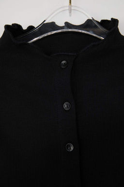 Wardrobe Essentials-Ac?k Pembe Fitted Dugmeli Volanl?/F?rf?rl? Esnek Orme Bluz TWOSS26BZ00171 - Trendyolmilla фото 14