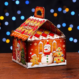 Цена за 10 шт. Подарочная коробка Пряничный 12 х 12 х 16,8 см - Simaland фото 9