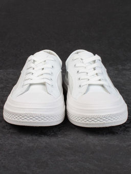 05-PDXL46-1 WHITE Кроссовки женские (натуральная кожа)