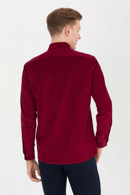 U. S. Polo Assn Мужская рубашка с длинным рукавом вишневого цвета - U.s. polo assn фото 11