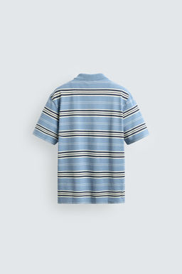 POLO BOXY FIT RAYAS / Azul / Blanco - Zara фото 8