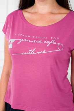 Футболка женская из вискозы Лирика брусника You are safe - Амадэль фото 6