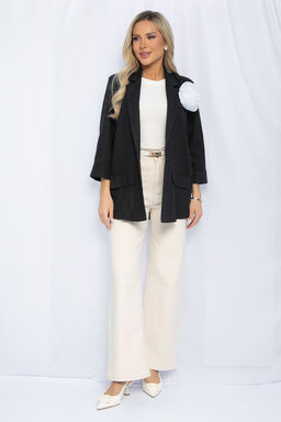 Пиджак льняной Мэрлин (черный) Б13239-7М