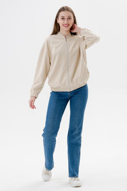 Бомбер из коттон фита песочный макси - Амадэль фото 19