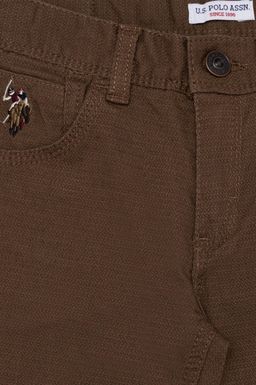 U. S. Polo Assn Брюки кокосового цвета для мальчиков из парусины - U.s. polo assn фото 4