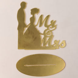 Топпер Mr&Mrs, цвет золото - Страна карнавалия фото 3