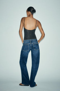 POLYAMIDE BODYSUIT WITH RHINESTONES - Zara фото 14