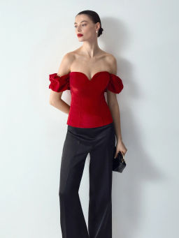 Топ из бархата - Emka фото 3