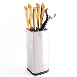 40613 Набор кухонных ножей нерж/ст + подставка пластик 7пр MB (х6)
