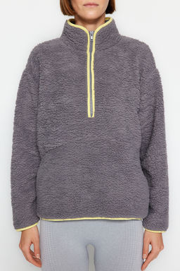 Gri Pelus Orme Spor Sweatshirt THMAW23SW00021