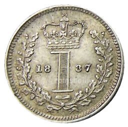 1 пенни 1887 года Великобритания Маунди