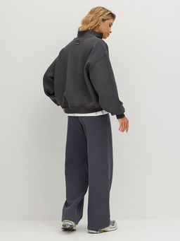 Утепленный свитшот с воротником на молнии - NEVERLATE фото 6