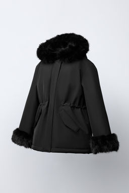 FAUX FUR HOODED PARKA - Zara фото 2