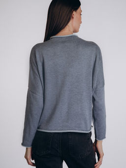 Женская кофта тёмно-серого цвета (арт. 5215TCC) - Indefini фото 4