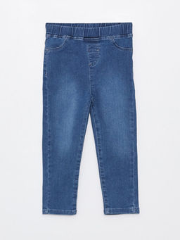 Beli Lastikli Basic K?z Bebek Jean Pantolon