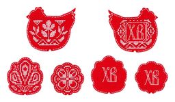 Набор для вышивания М.П.Студия Т-1003 Пасхальные топперы 7 х 7 см