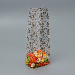 Цена за 10 шт. Пакет подарочный новогодний с жёстким дном 6?8?23 см