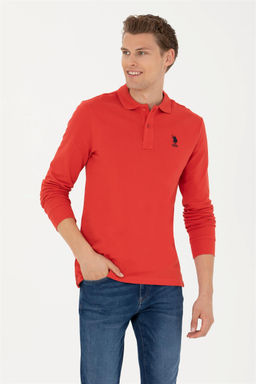 Мужской красный базовый свитшот - U.s. polo assn фото 4