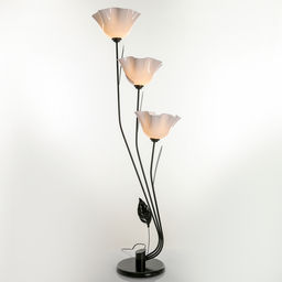 Торшер напольный BayerLux «Пион», 3×15 Вт, E27, черный