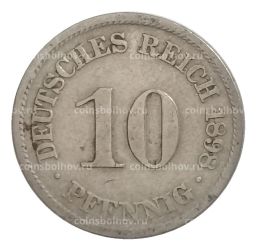 Монета 10 пфеннигов 1898 года A Германия