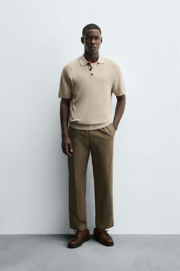 PURL KNIT POLO SHIRT