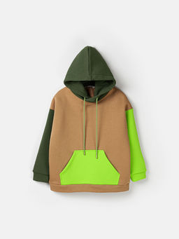 Худи Колор блок Песок утепленное 7+