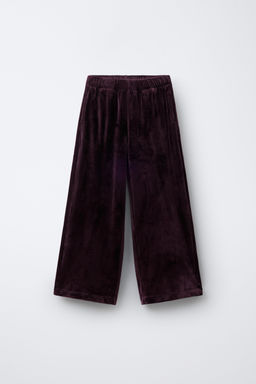 HOODIE AND WIDE-LEG VELOUR TROUSERS SET - Zara фото 4