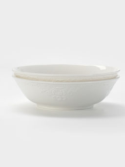 Тарелки глубокие WY Venecia, набор 2 шт., 580 мл, фарфор, белые