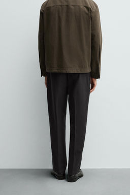 TEXTURED PLEATED TROUSERS - Zara фото 3