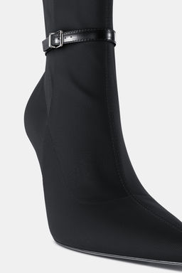 HEELED ANKLE BOOTS WITH BUCKLE - Zara фото 7