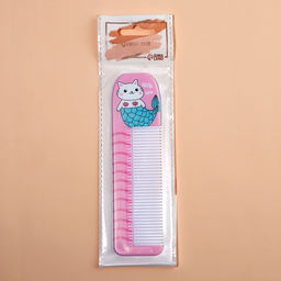 Цена за 4 шт. Расчёска фигурная «Кошка-русалка», 14.7×3.7(±1) см