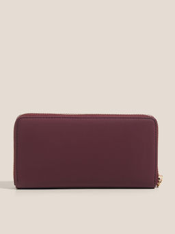 Женский кошелёк LOVE MOSCHINO SLG LAMINATED BOLD LOVE Артикул 4560644, фиолетово-бордовый
