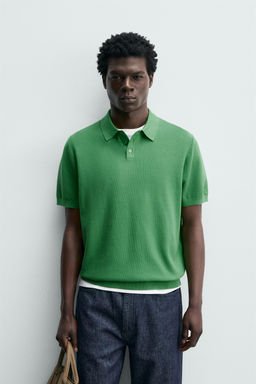 POLO PUNTO REGULAR FIT PIQU? / Verde - Zara фото 2