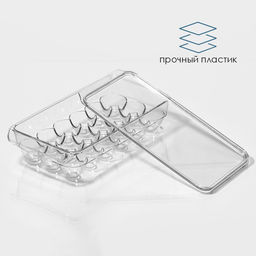 Контейнер для хранения яиц с крышкой RICCO, 18 ячеек, 32,5×16,5×7,5 см