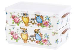 Набор 2 блюд д/холодца 800 мл 20*12,5*11,5 см Совушки NEW BONE CHINA