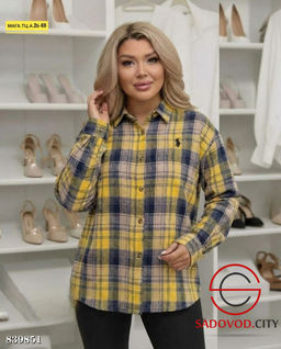 Рубашка женская в клетку
