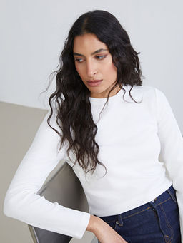 Bisiklet Yaka Ta?l? Kad?n Ti??rt