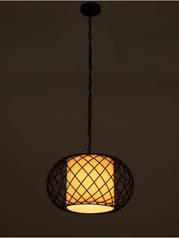 Светильник потолочный BayerLux Lotte, 1×40 Вт, Е27, черный, 36×36×26+80 см